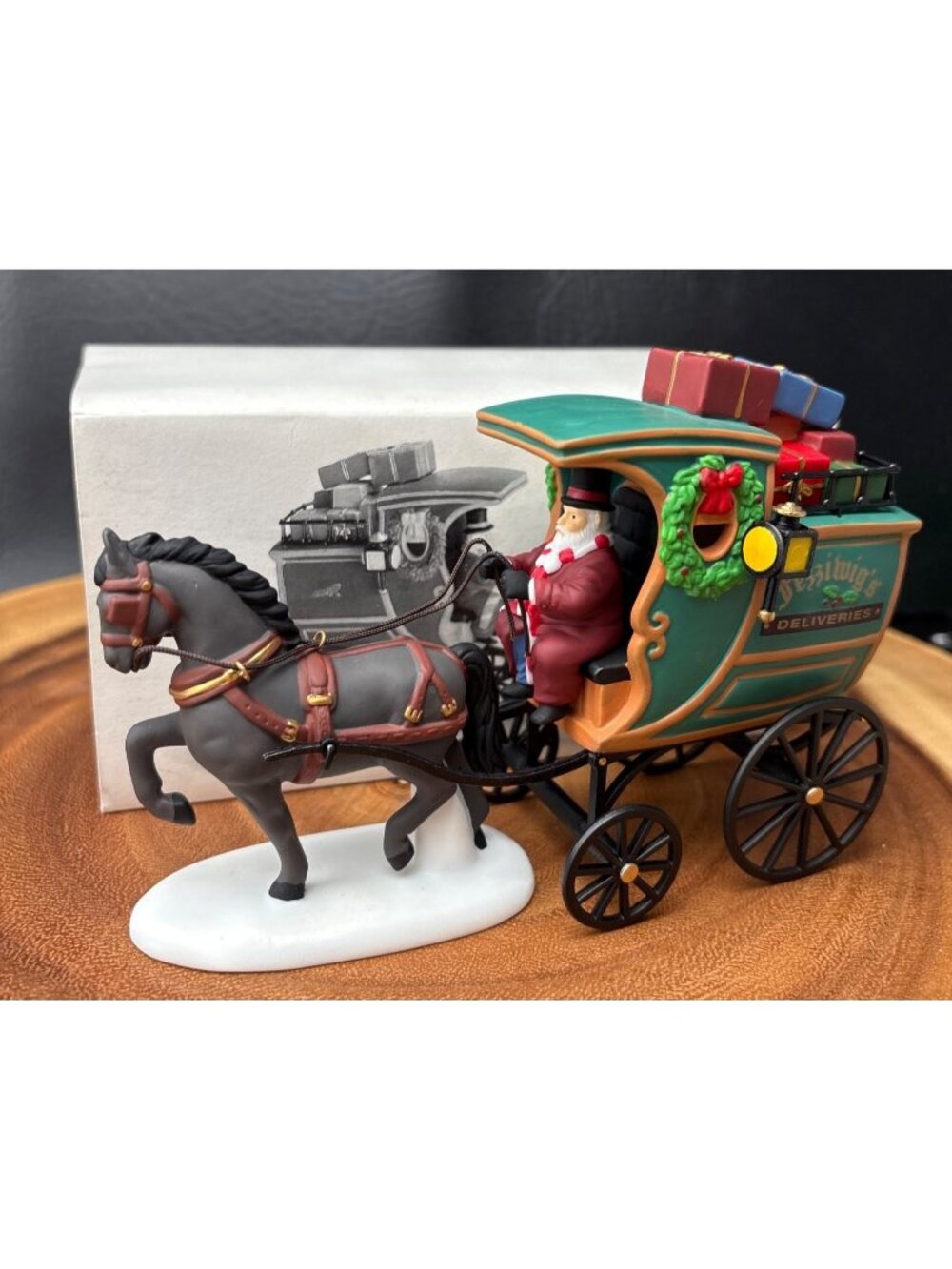 Heritage Village Collection Fezziwig Wagon Depart 56 Holiday Figurine Christmas
